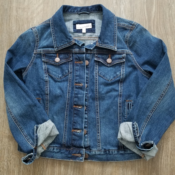 NEW! Loft Denium Jacket Size S - Picture 2 of 10